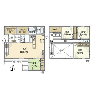4LDK 間取り図