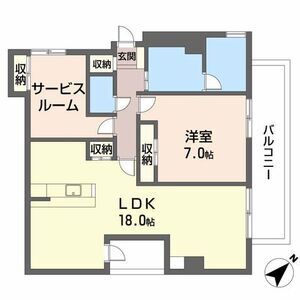 1LDK 間取り図