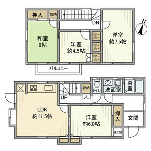 4LDK 間取り図