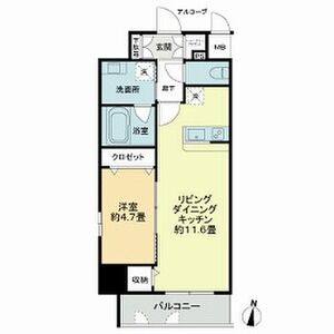 1LDK 間取り図