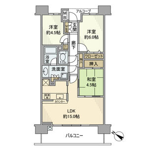 3LDK 間取り図