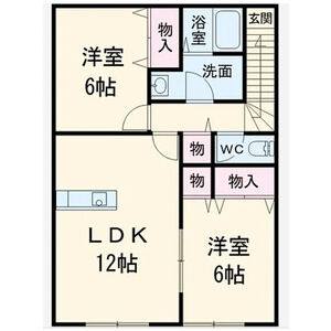 2LDK 間取り図