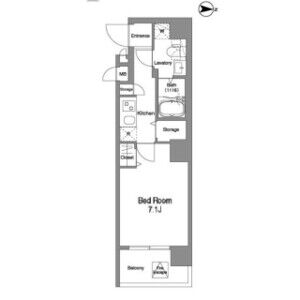 1K 間取り図