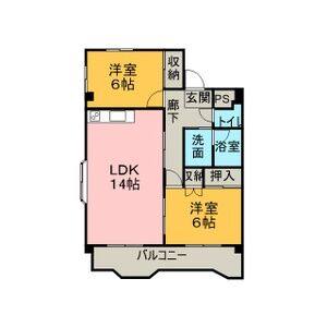 2LDK 間取り図