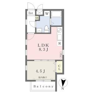 1LDK 間取り図