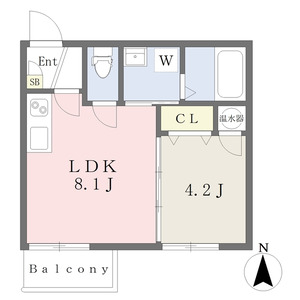 1LDK 間取り図