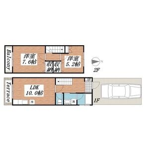 2LDK 間取り図