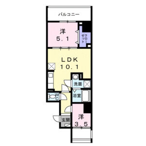 2LDK 間取り図