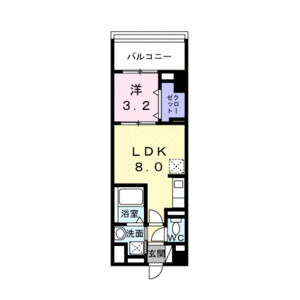 1LDK 間取り図