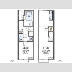 1LDK 間取り図