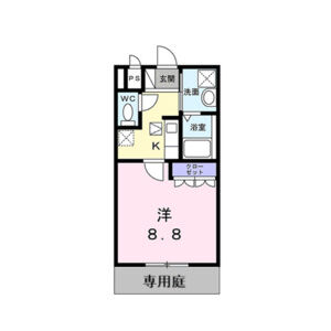 1K 間取り図