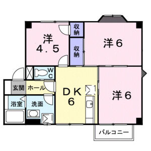 3DK 間取り図