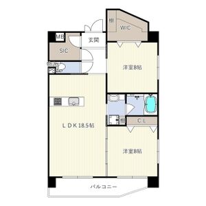2LDK 間取り図