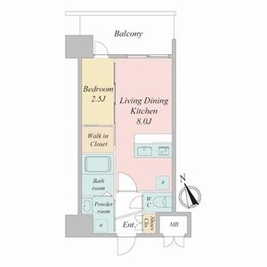 1LDK 間取り図