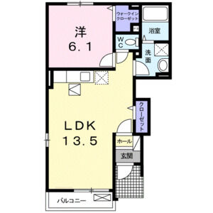 1LDK 間取り図