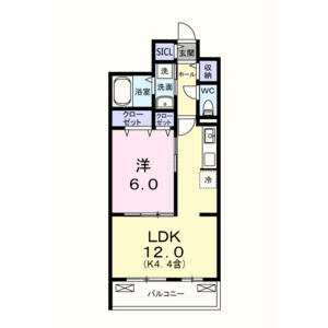 1LDK 間取り図