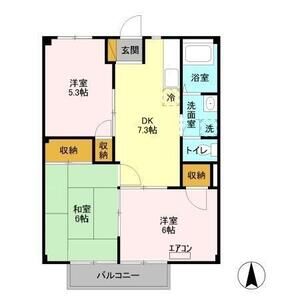 3DK 間取り図