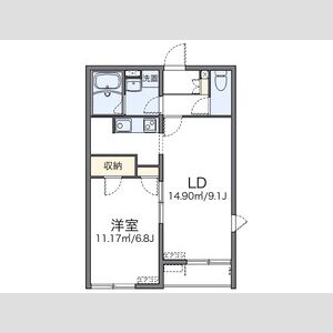 1LDK 間取り図