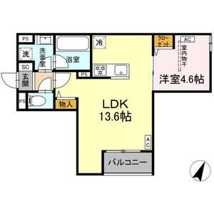 1LDK 間取り図