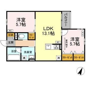 2LDK 間取り図