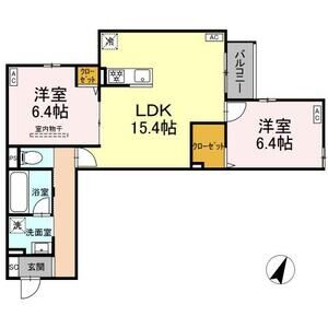 2LDK 間取り図