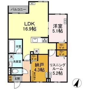 2LDK 間取り図