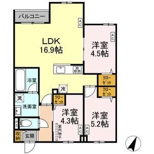 3LDK 間取り図
