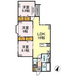 3LDK 間取り図
