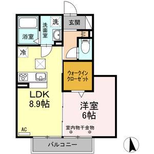 1LDK 間取り図