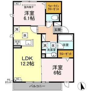 2LDK 間取り図
