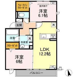 2LDK 間取り図