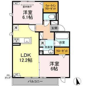 2LDK 間取り図