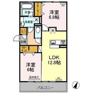 2LDK 間取り図