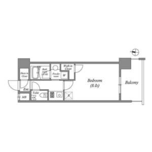 1K 間取り図