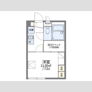 1K 間取り図