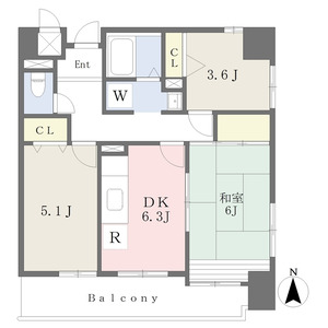 3DK 間取り図