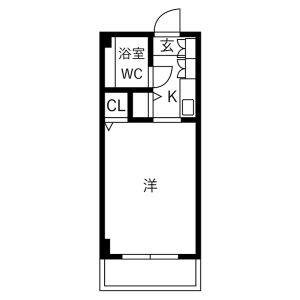 1K 間取り図