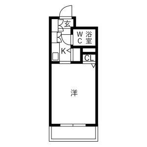 1K 間取り図