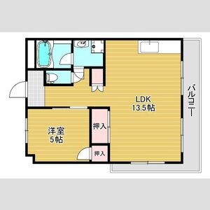 1LDK 間取り図
