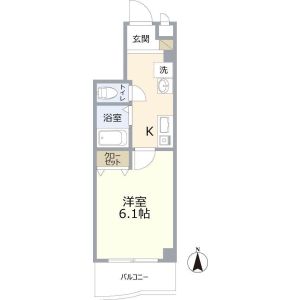 1K 間取り図