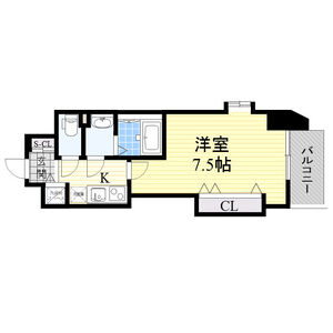 1K 間取り図