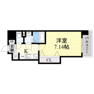 1K 間取り図