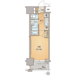 1K 間取り図