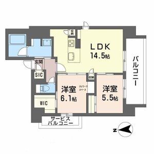 2LDK 間取り図