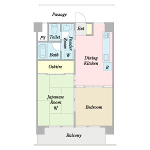 2DK 間取り図