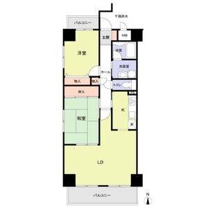 2LDK 間取り図