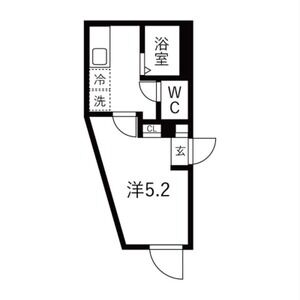 1K 間取り図