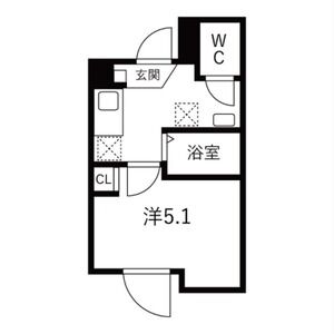 1K 間取り図