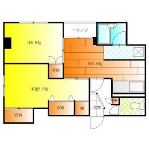 2DK 間取り図