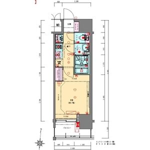 1K 間取り図